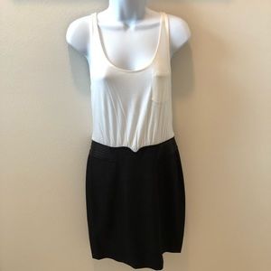 BCBG white and black dress